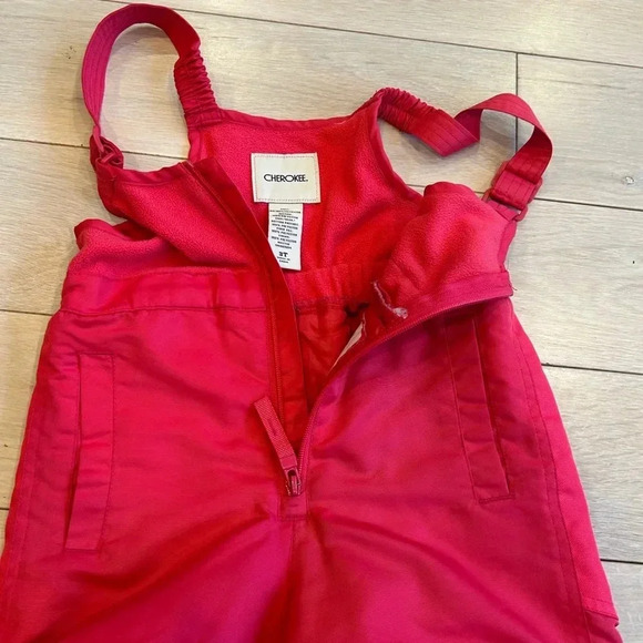 Cherokee pink snow suit overalls - Picture 3 of 4